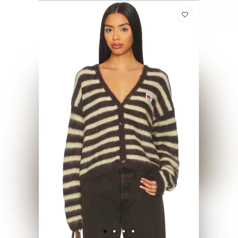 New With Tags American Vintage Striped Alpaca Wool Nenybay Cardigan M/L $375